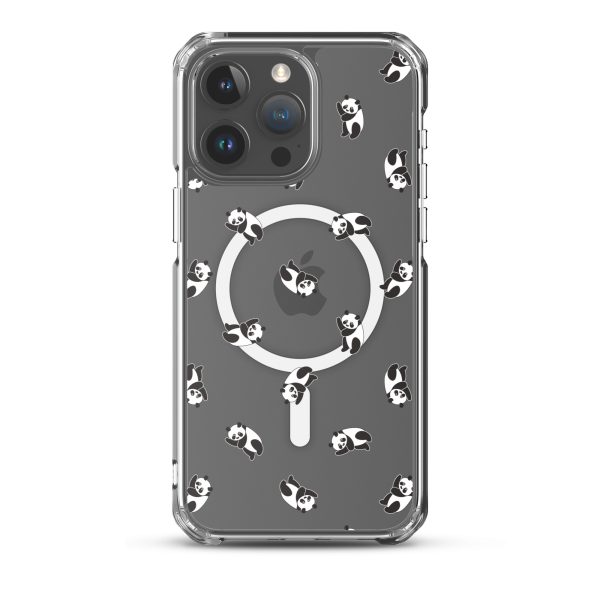 Cute Pandas iPhone MagSafe Clear Case