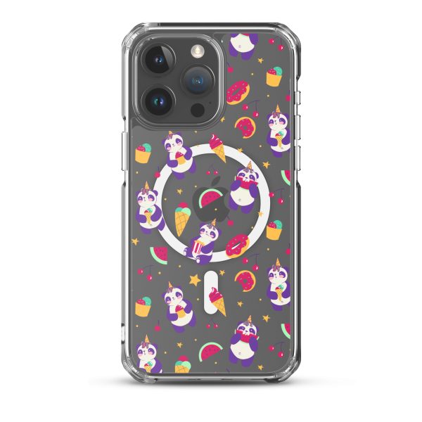 Cute Panda Sweets iPhone MagSafe Clear Case