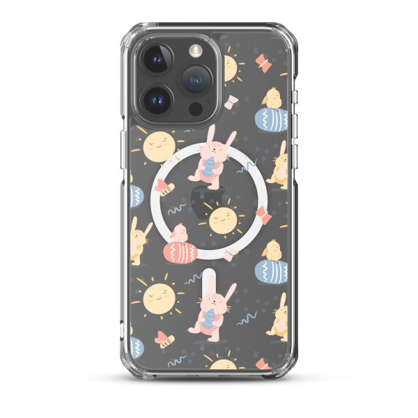 magsafe-clear-case-for-iphone-iphone-15-pro-max-front-6a53c5029f880.jpg Easter Egg and Bunnies iPhone MagSaffe Clear Case