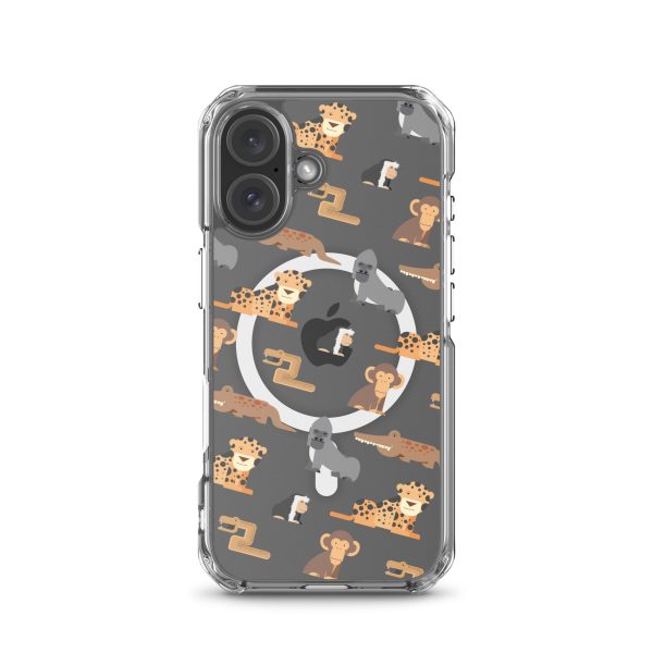 African Jungle Animals iPhone Magsafe Clear Case