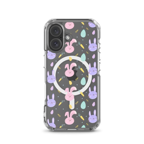 Cute Easter Bunnies iPhone MagSafe Clear Case