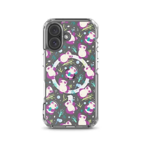 Cute Panda Bamboo iPhone MagSafe Clear Case