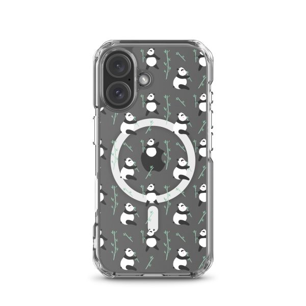 Cute Panda iPhone MagSafe Clear Case