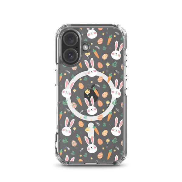 magsafe-clear-case-for-iphone-iphone-16-front-6a53c177b943e.jpg Easter Bunnies iPhone MagSafe Clear Case