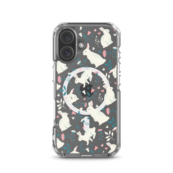 magsafe-clear-case-for-iphone-iphone-16-front-6a53c3dc3a8ec.jpg Easter Cute Rabbits iPhone MagSafe Clear Case