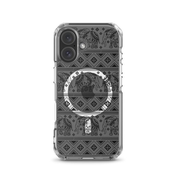 magsafe-clear-case-for-iphone-iphone-16-front-6a53c9b52261a.jpg Elephant Mandala iPhone MagSafe Clear Case