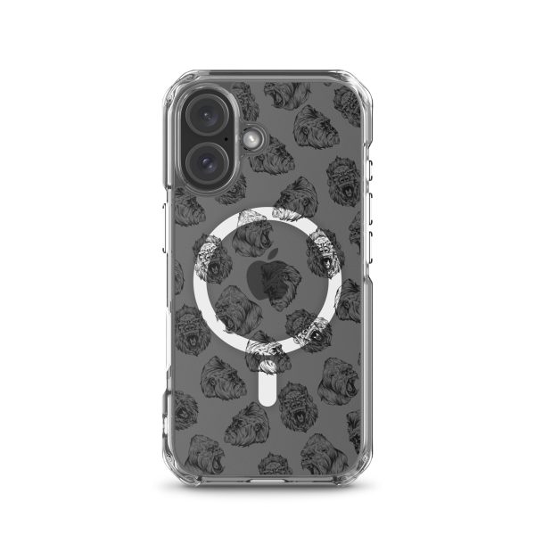 Illustrated Gorilla Seamless iPhone MagSafe Clear Case