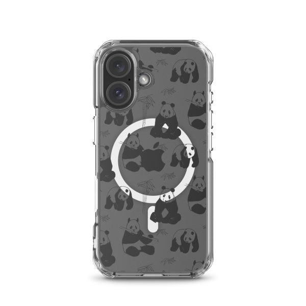 magsafe-clear-case-for-iphone-iphone-16-front-6a53cdc29e31c.jpg Panda Bears Bamboo iPhone MagSafe Clear Case