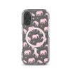 Seamless Elephant Silhouette iPhone MagSafe Clear Case