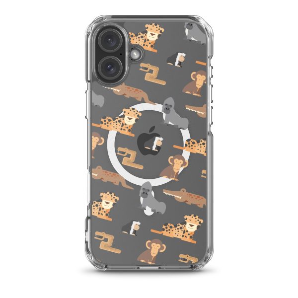 African Jungle Animals iPhone Magsafe Clear Case