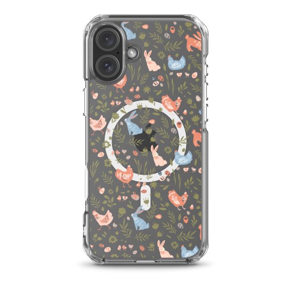 Bunnies and Hens Easter iPhone MagSafe Clear Case