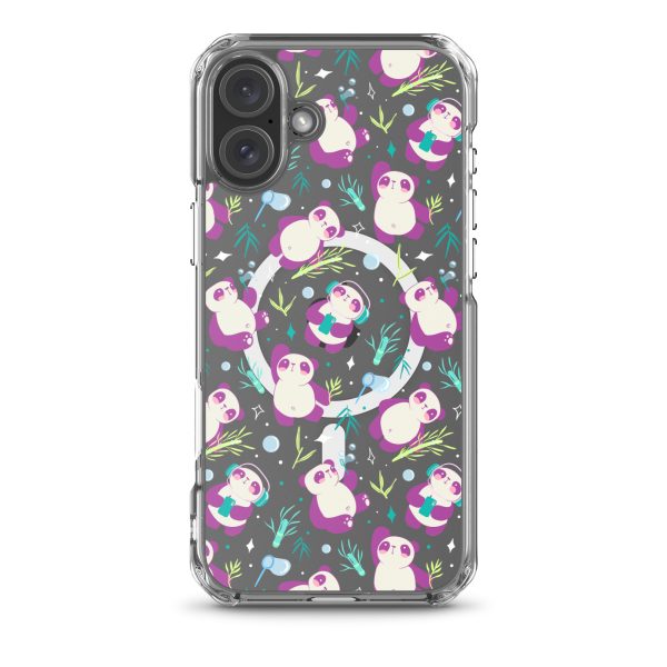 Cute Panda Bamboo iPhone MagSafe Clear Case