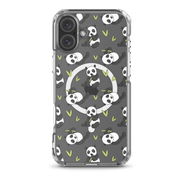 Cute Panda Bear iPhone MagSafe Clear Case