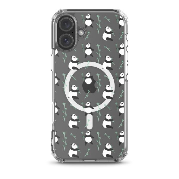 Cute Panda iPhone MagSafe Clear Case