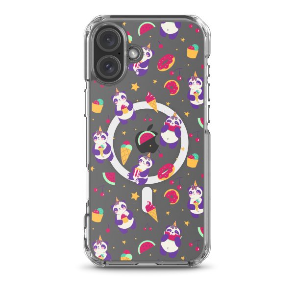 Cute Panda Sweets iPhone MagSafe Clear Case