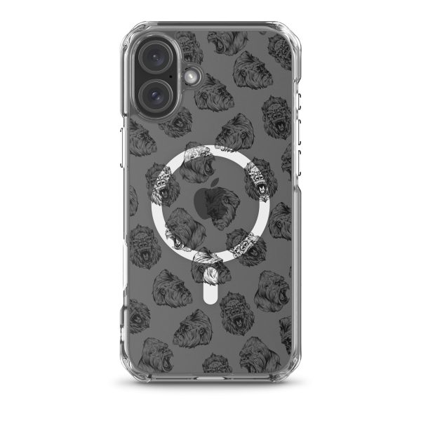 Illustrated Gorilla Seamless iPhone MagSafe Clear Case