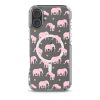 Seamless Elephant Silhouette iPhone MagSafe Clear Case