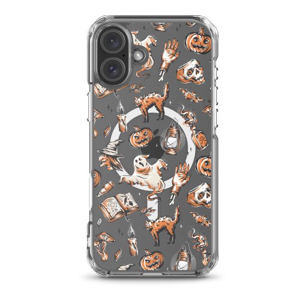 Vintage Halloween iPhone MagSafe Clear Case
