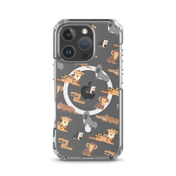 African Jungle Animals iPhone Magsafe Clear Case