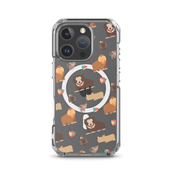 Asian Jungle Animals iPhone MagSafe Clear Case