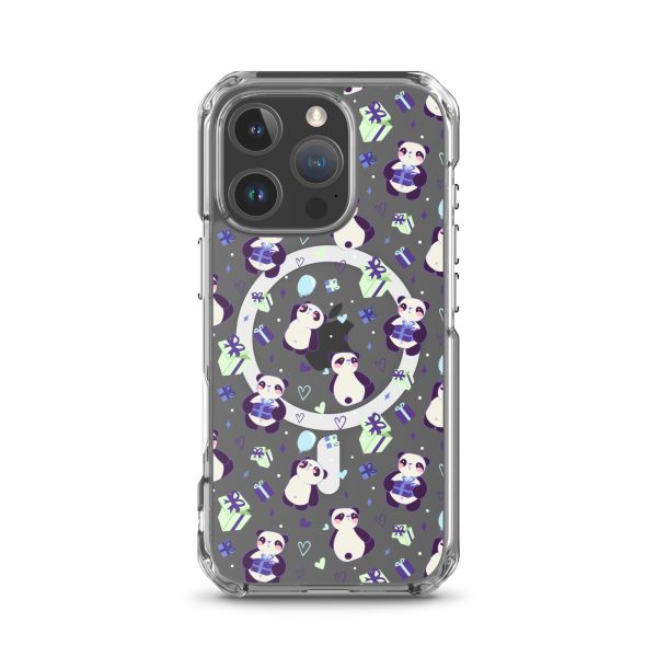 Cute Panda Presents iPhone MagSafe Clear Case
