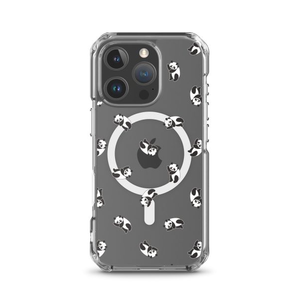 Cute Pandas iPhone MagSafe Clear Case