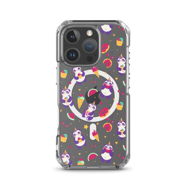 Cute Panda Sweets iPhone MagSafe Clear Case