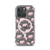 Seamless Elephant Silhouette iPhone MagSafe Clear Case