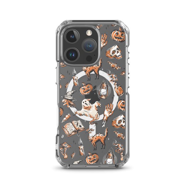 Vintage Halloween iPhone MagSafe Clear Case