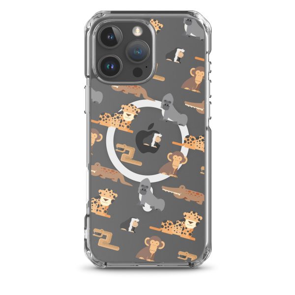 African Jungle Animals iPhone Magsafe Clear Case