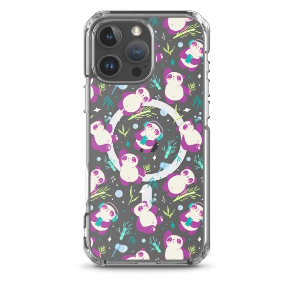 Cute Panda Bamboo iPhone MagSafe Clear Case