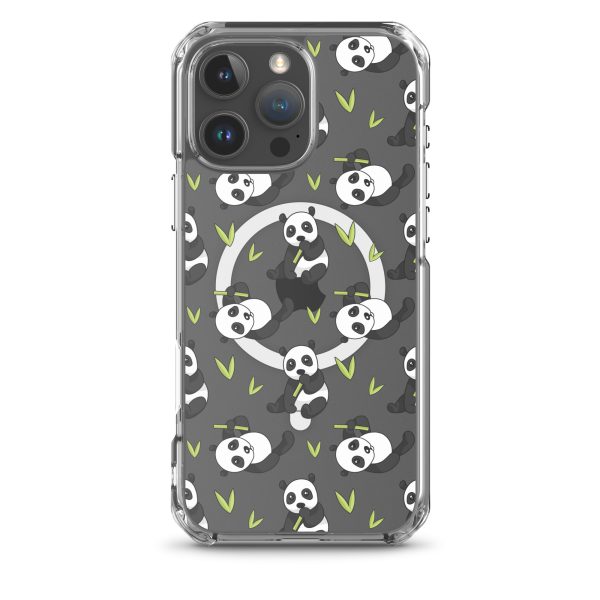 Cute Panda Bear iPhone MagSafe Clear Case