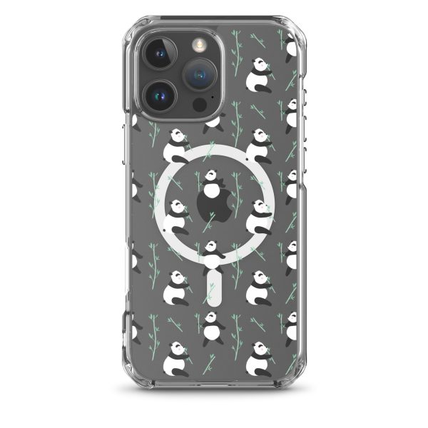 Cute Panda iPhone MagSafe Clear Case