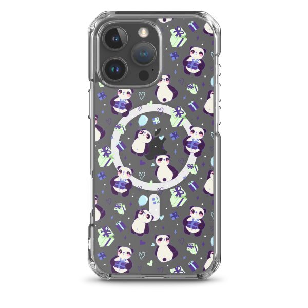 Cute Panda Presents iPhone MagSafe Clear Case
