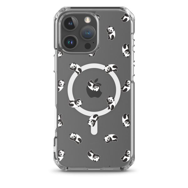 Cute Pandas iPhone MagSafe Clear Case