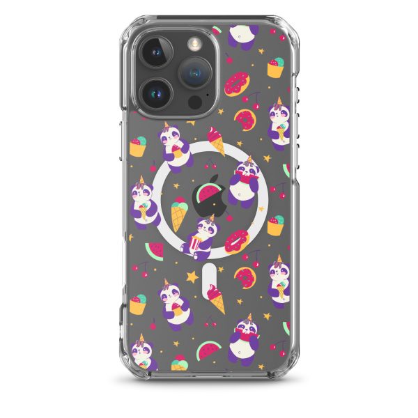 Cute Panda Sweets iPhone MagSafe Clear Case