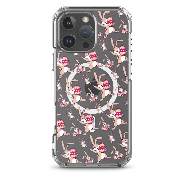 magsafe-clear-case-for-iphone-iphone-16-pro-max-front-6a53c34397bf6.jpg Easter Bunny With Egg iPhone MagSafe Clear Case