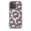 Seamless Elephant Silhouette iPhone MagSafe Clear Case