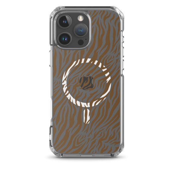 Tiger Print iPhone MagSafe Clear Case