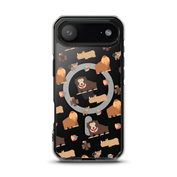 Asian Jungle Animals iPhone MagSafe Clear Case