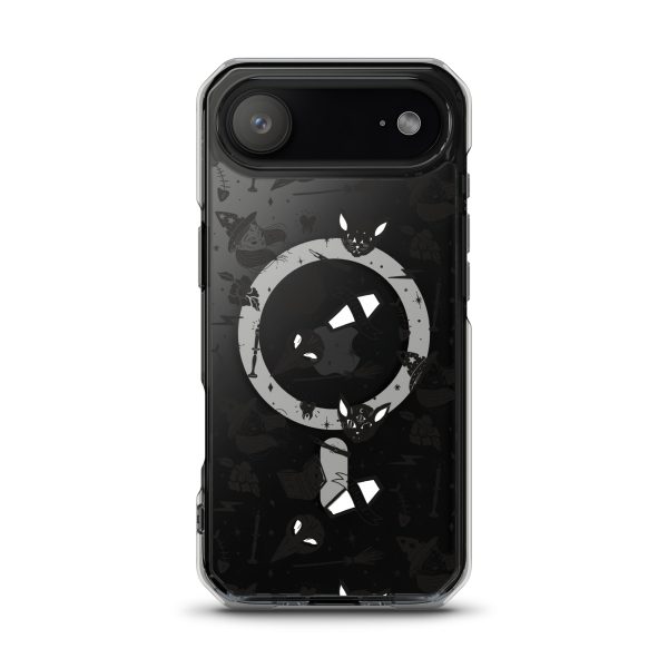 Black and White Halloween iPhone MagSafe Clear Case