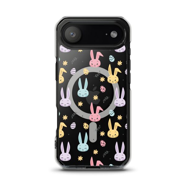 Colorful Bunnies Easter iPhone MagSafe Clear Case