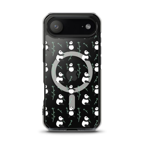 Cute Panda iPhone MagSafe Clear Case