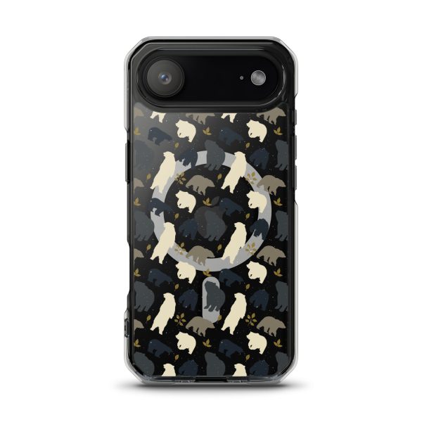 Forest Bear Silhouette iPhone MagSafe Clear Case