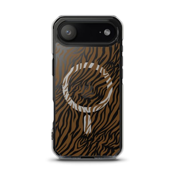 Tiger Print iPhone MagSafe Clear Case