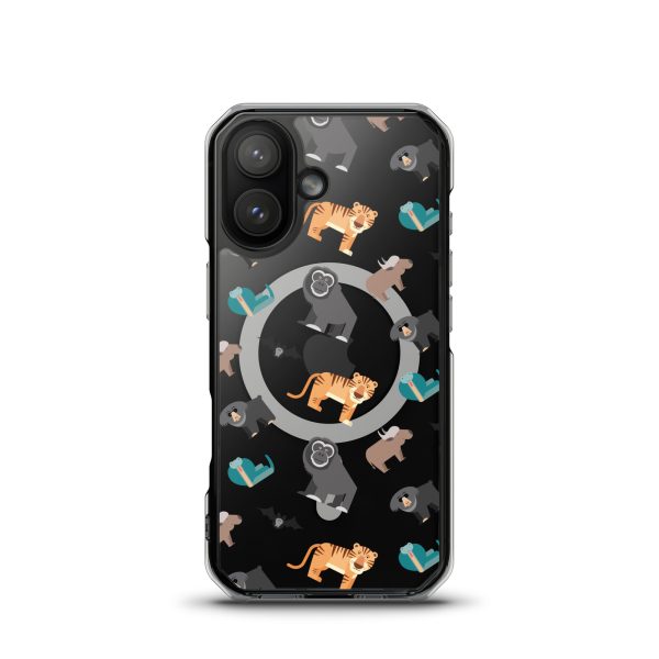 Asian Jungle Animals iPhone MagSafe Clear Case