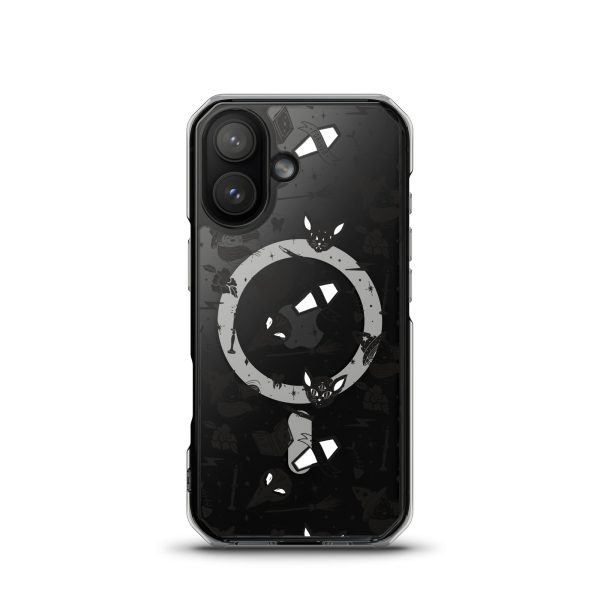 Black and White Halloween iPhone MagSafe Clear Case