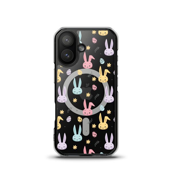 Colorful Bunnies Easter iPhone MagSafe Clear Case