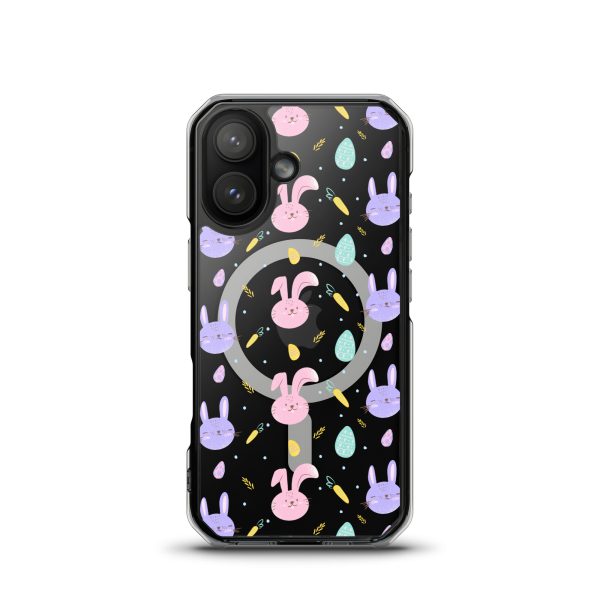 Cute Easter Bunnies iPhone MagSafe Clear Case