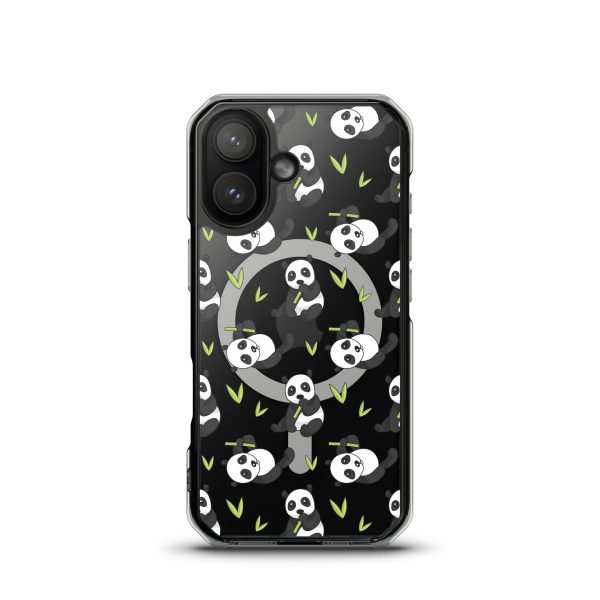 Cute Panda Bear iPhone MagSafe Clear Case